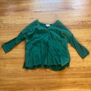 J. Jill Half Sleeve Green Top